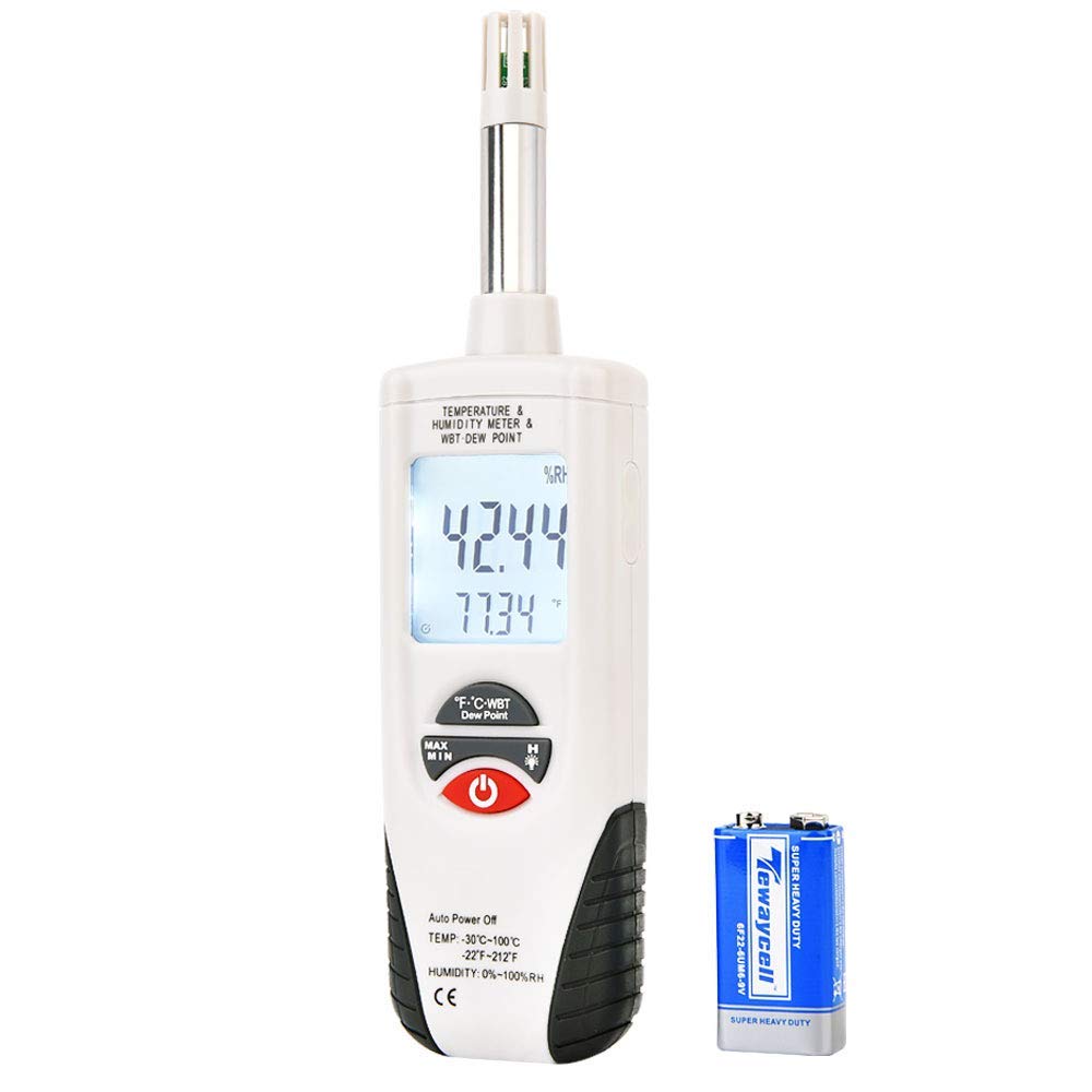 LABART Hygro-Thermometer Psychrometer Digital Humidity Temperature Meter with Dew Point and Wet Bulb Temperature (3 IN 1) | LAB Grade with Certificate-image-21