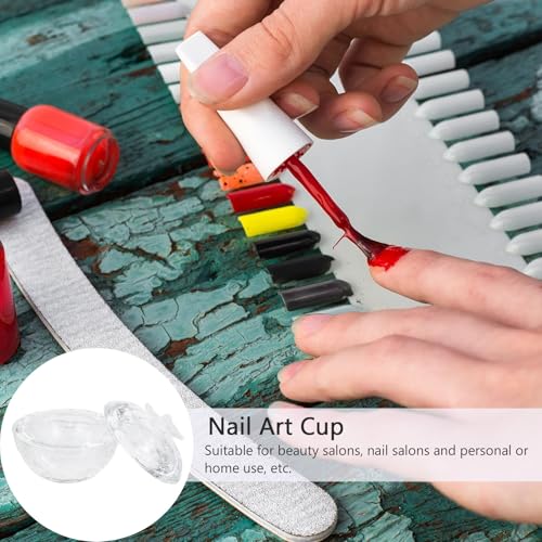 Conjunto 6 Vasos de Cristal para Manicura con Tapa miniatura 4