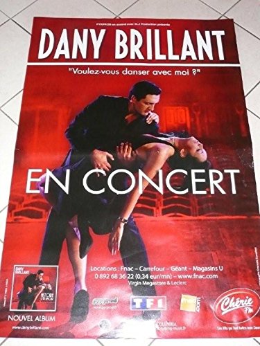 Affiche Dany Brillant Voulez Vous Danser Avec Moi 80x120cm habille un grand mur blanc vide