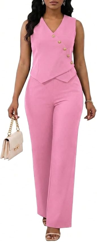 Kafiloe Pant Suits for Women Dressy 2 Piece Set Business,