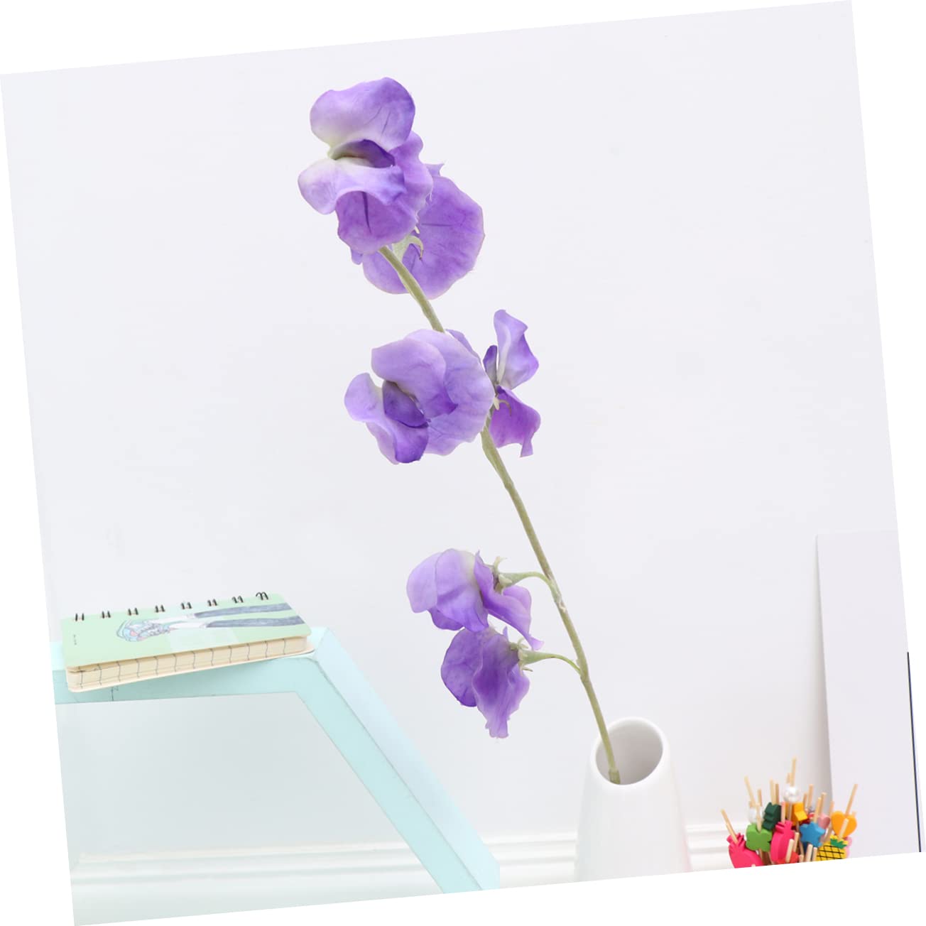 PRETYZOOM 3pezzi Decorazione Casa Con Fiori Artificiali Fiore Di Pisello Ornamentale e Romantico Per Ufficio e Matrimoni Composizioni Floreali Fai Te Atmosfera Naturale