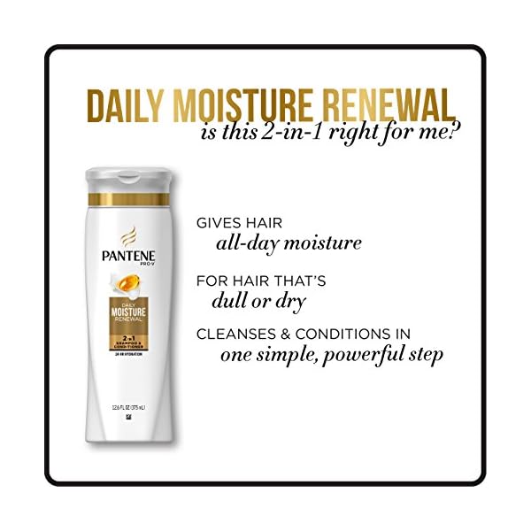 Pantene Daily Moisture Renewal 2 in 1 Shampoo & Conditioner 25.4 Fl Oz