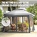 CROWN SHADES 13x13 Pop Up Gazebo, Canopy Tent, Gazebos on Clearance - Outdoor Gazebo for Backyard & Patio Furniture - Carpa Pop Up Tent with Wheeled STO-N-Go Cover Bag (Grey)