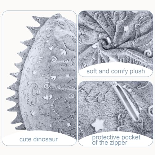 Pouf poire pour enfants dinosaure gris idéal pour coin lecture et jeux - 8