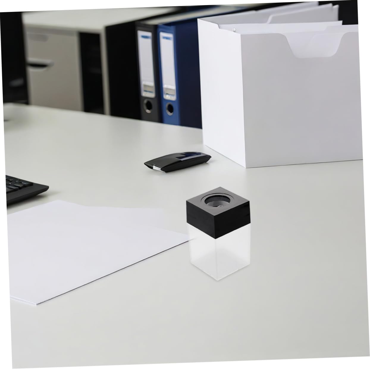 12 Piezas Caja de Clips Magnéticos para Clips Accesorios de Escritorio de Oficina Contenedor de Plástico Que Sostiene Horquillas Organizador de Escritorio