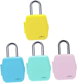 Angoily 4pcs Small Combination Lock Combo Lock Locking Supplies Daily Home Accessory Home Supply Wear-Resistant Locker Lock Password Padlock Wear Pad Household Student Abs Code Lock