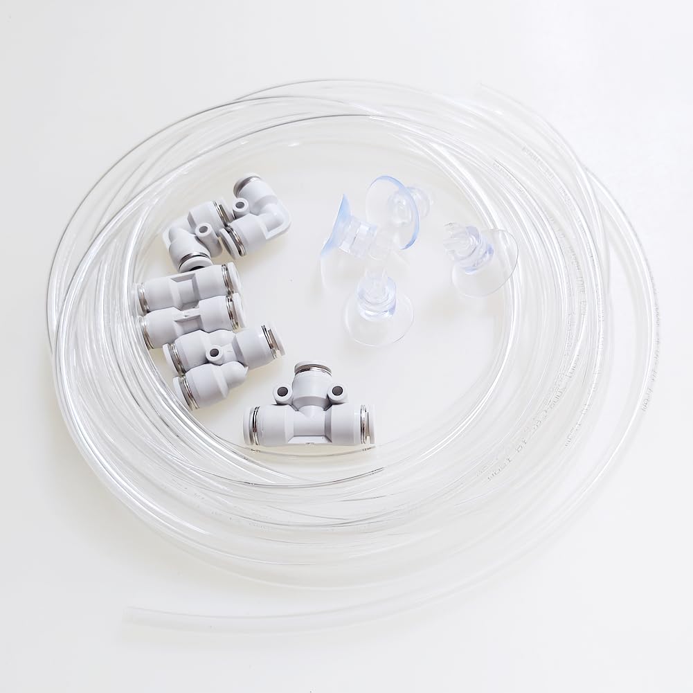 OAIDVEUY Aquarium CO2 Proof Tubing and Quick Connect Fittings CO2 System Improving Kit