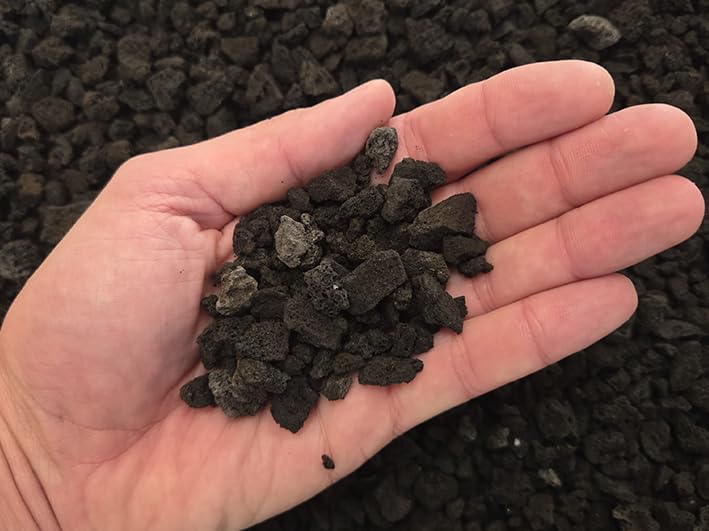Lapillo vulcanico nero, lava vulcanica 5/10 mm (1 kg)