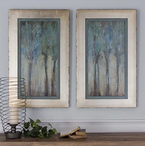 Uttermost 41410 Whispering Wind Framed Artwork (Set of two), 34.6″ L x 21.1″ W x 1.5″ D, Multicolor