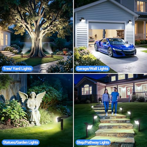 Solar Spot Lights Outdoor Waterproof, Super Bright Focused Beam Spotlights - image 8