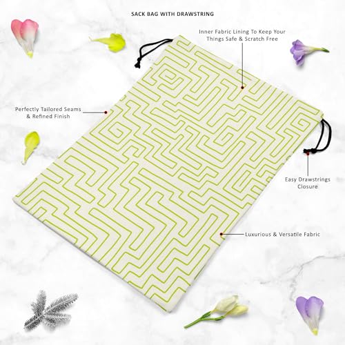 Image of ArtzFolio Labyrinth Art | Reusable Sack Bag | Bag for Gym, Storage, Vegetable & Travel