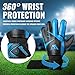 Malker Goalkeeper Gloves Football Gloves with Super Grip Palms Non-slip Abrasion-resistant Latex Palm Double Layer Wristband Protection Soccer Goalie Glove for Kids Youth Adult Blue Size 8 Malker Goalkeeper Gloves Football Gloves with Super Grip Palms Non-slip Abrasion-resistant Latex Palm Double Layer Wristband Protection Soccer Goalie Glove for Kids Youth Adult Blue Size 8