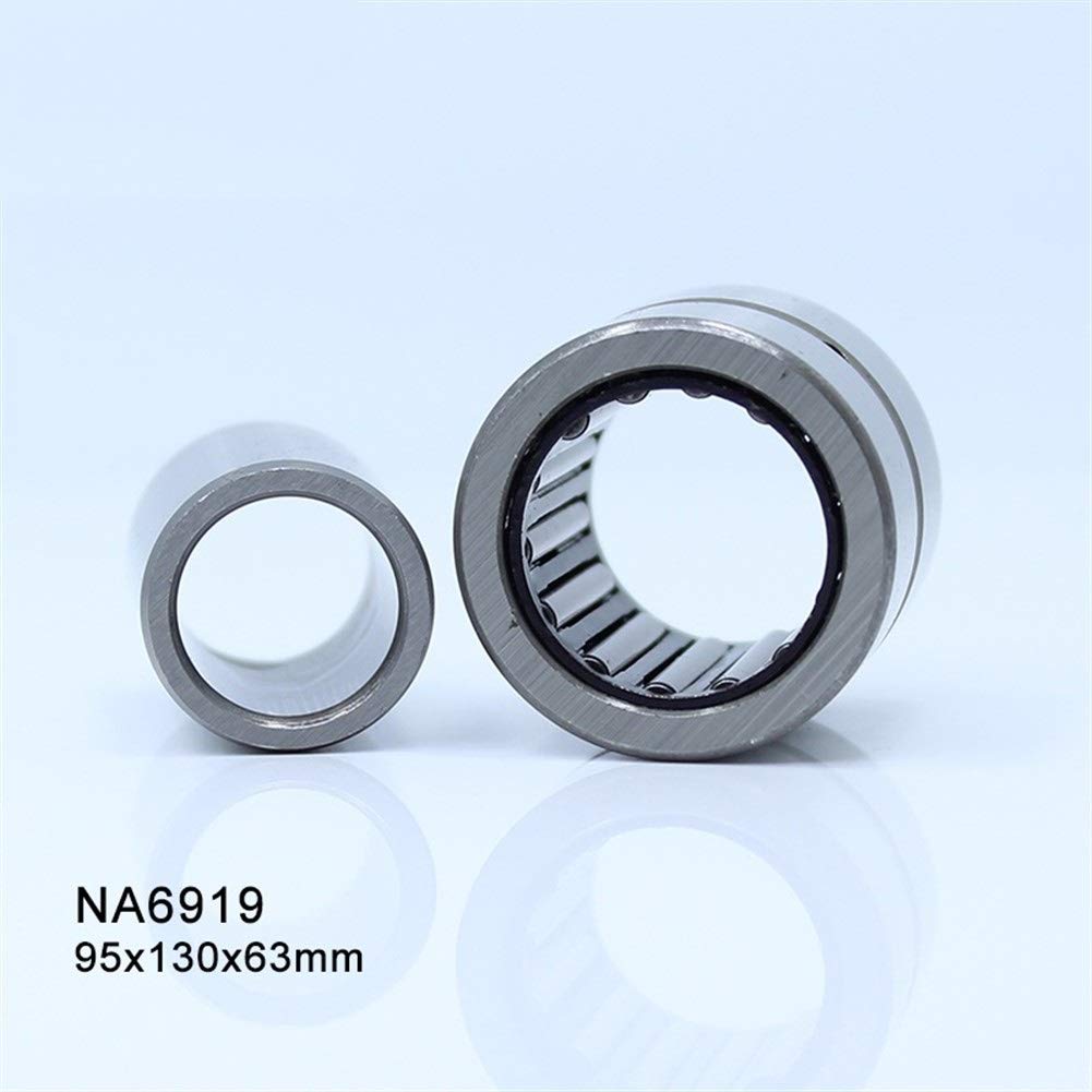 Rodamientos de Agujas NA6919, 95 x 130 x 63 mm, con collarín sólido y Anillo Interior, 6534919, 6254919/A
