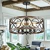 Semi flush mount ceilnig light6 light farmhouse chandelier rusticmodern light fixture ceiling mount round metal vintage chandelier dining room light fixtures for kitchen  urban country home decor