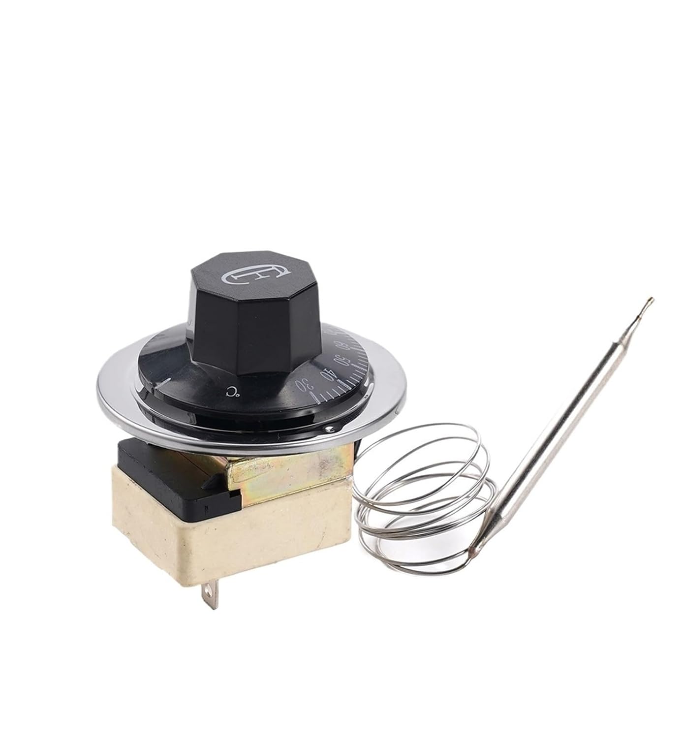 30-110/50-300 Centigrade Ceramic Base Mechanical Adjustable Thermostat Water Heater Temperature Switch for Electric Oven 1Pc(50-300 Degrees)