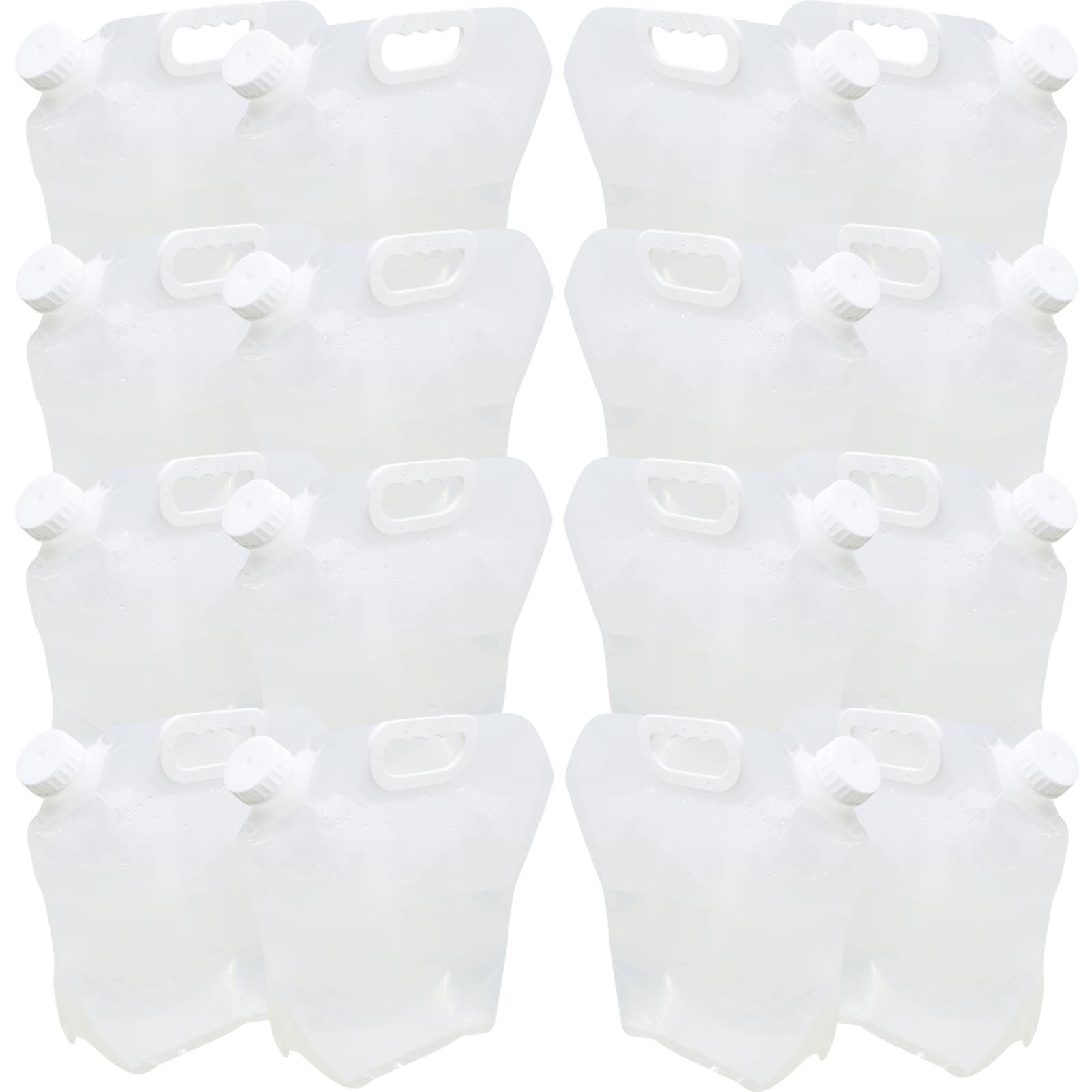 (50 l) Wasserspeicherbehälter, faltbarer Wasserbeutel, 5 Stück - 2,6 Gallon/10 l, Premium faltbare Wasserkrug und Wasserbehälter, für Camping, Wandern, Notwasseraufbewahrung