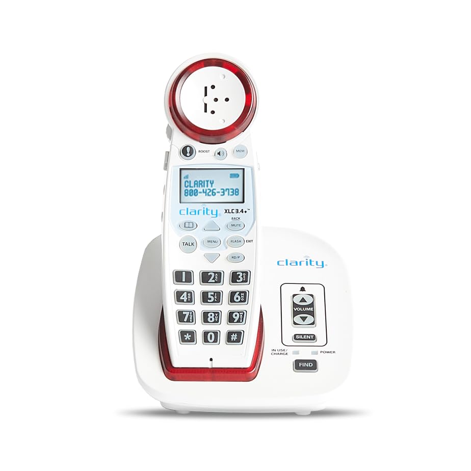 Ooma Telo with Clarity XLC3.4+ Amplified Cordless Phone Service Bundle with 24/7 Concierge Plan. Personal Setup Assistance, Address-Based 911 and Text alerts, Call Blocking. Subscription Required