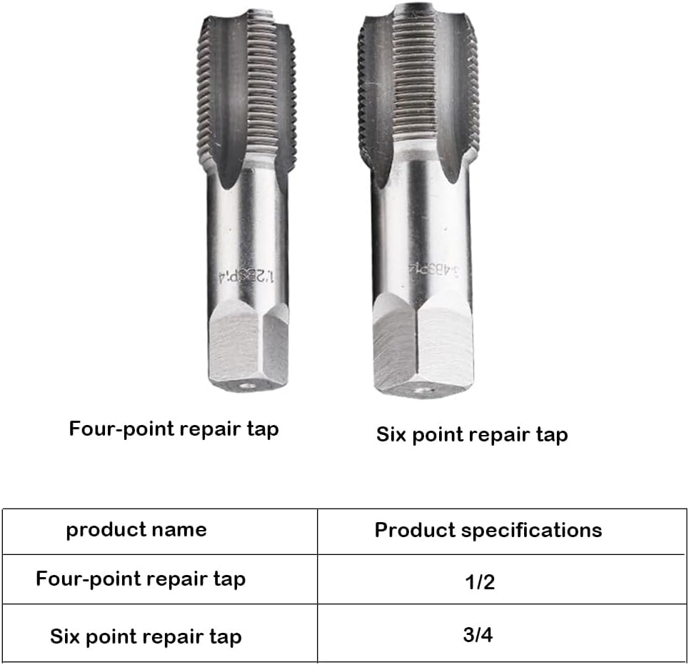 SBTRKT Broken Wire Extractor Faucet Double-Head Triangle Valve Universal Tap Screw Extractor Pipe Valve Tap Broken Thread Extractor (Color : 6 Points Repair)