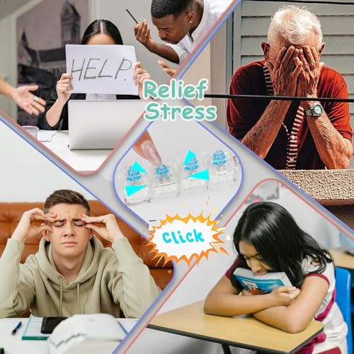 Image of Keyboard Keychain for stress Relief, Keyboard Fidget Keychain Keyboards Decompression Button Finger Clicker Toys Sensory Fun Toys Button Stress Relief Fidgets Gifts to Relieve Stress for Adults