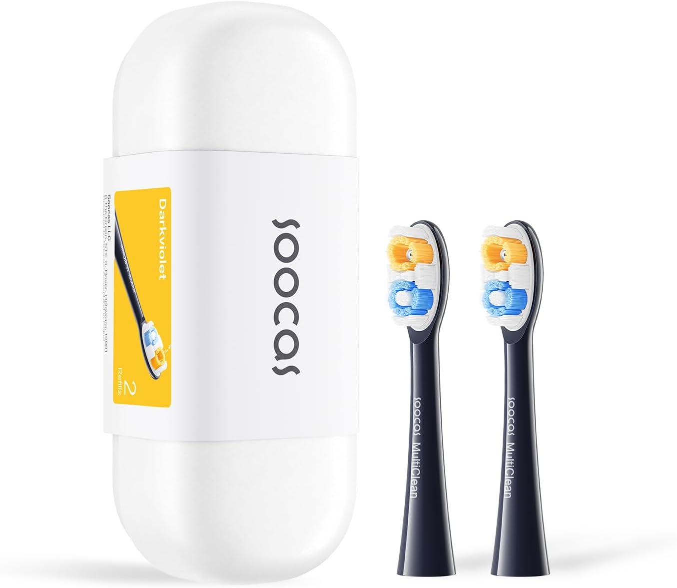 Multiclean Classic Clean Electric Toothbrush Replacement Heads, Deep Clean, Effective Plaque Removal, 2 Brush Heads, Blue