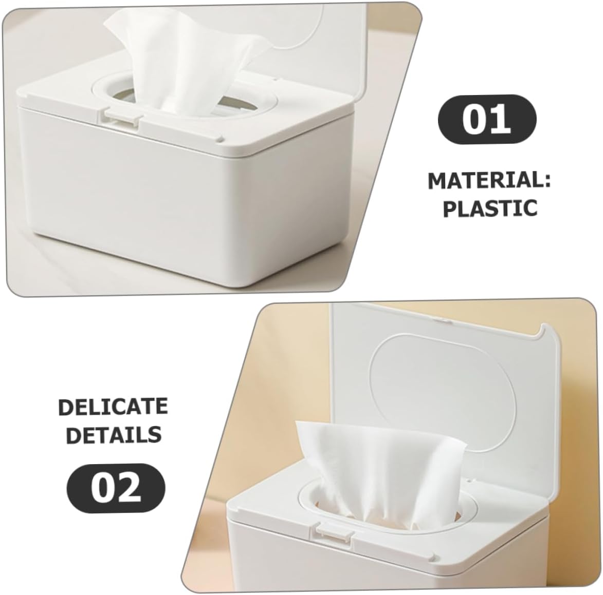MAGICLULU Travel Wipes Dispenser Refillable Wipe Holder for Adult Compact Tissue Box Cover Lightweight and Portable for Diaper Bag Stroller for Home Travel Use