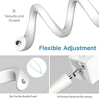 Vista 4 de Soporte flexible para cámara Wyze Cam OG/V4/V3/V3 Pro/Pan V3/Pan V2 y más cámaras de seguridad roscadas de 1/4 pulgadas (17.5 pulgadas, 2 unidades)