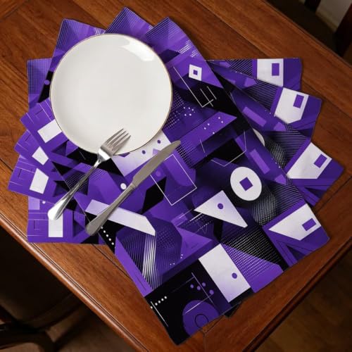 Set de table lavable violet pour protéger votre table des taches et rayures - 3