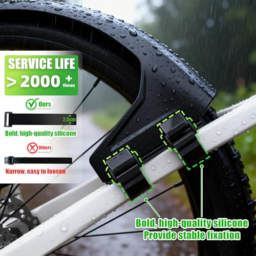 Set de Guardabarros RBRL para MTB y E-Bike Compatible con Ruedas 27.5"/29" Hasta Neumáticos 3.0" – Protección Completa contra Barro y Agua – Instalación Estable sin Herramientas miniatura 5