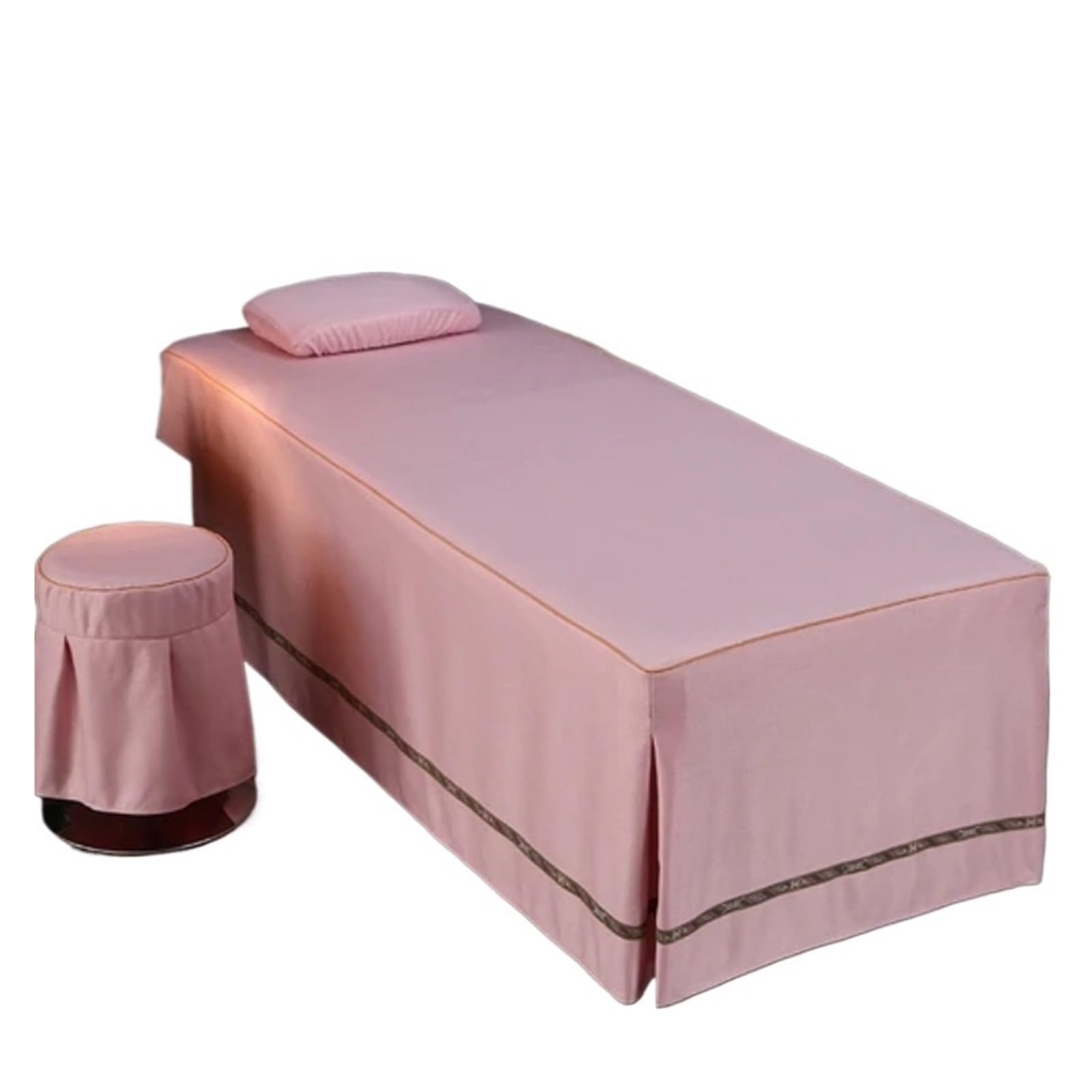 Massage Table Skirt Beauty Salon Massage Table Bed Sheet with Hole Bedskirt SPA Full Cover(Color-11,Square Head 70x190cm)