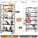 Shintenchi 5 Tiers Bookshelf, Classically Tall Bookcase Shelf, Industrial Book Rack, Modern Book Holder in Bedroom/Living Room/Home/Office, Storage Rack Shelves for Books/Movies-Rustic Brown
