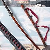 ☄【Squisita fattura】: La lavorazione artigianale di questa katana in legno è estremamente squisita, il che non solo garantisce la resistenza e la durata della lama, ma raggiunge anche un effetto estetico estremamente elevato. Il suo design è adatto a tutte le occasioni, sia come decorazione che come oggetto di scena, e può mostrare il suo fascino unico.