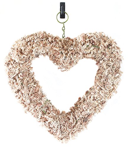 SuperMoss (22362) Sphagnum Moss Living Wreath 13" - Heart, Natural
