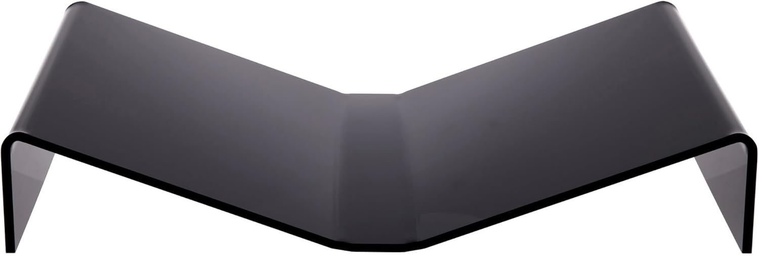 Plymor Black Acrylic Open Book Display Stand, Flat, 12.375" W x 8" D x 2.25" H