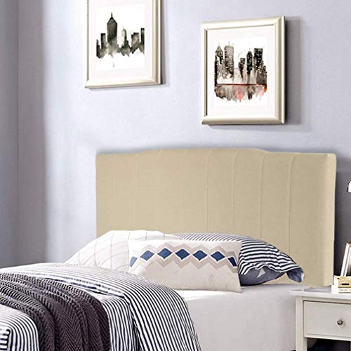 Headboard Queen Tufted Head Board Linen Fabric Upholstered with Heavy Duty Metal