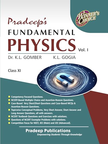 Image of Pradeep's Fundamental Physics for Class 11 (Vol. 1 & 2) Examination 2025-26