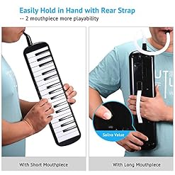 Asmuse Mélodica 32 Touches Clavier de Style Piano Instrument Musical Organ ou Accordéon avec 4 embouchures(2 extensibles… - Les Beatles, Paul McCartney, John Lennon, RIngo Starr, George Harrison Asmuse Mélodica 32 Touches Clavier de Style Piano Instrument Musical Organ ou Accordéon avec 4 embouchures(2 extensibles… – Image 7