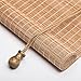 KDDEON Store Enrouleur Bambou pour Cloison,Pare-Soleil Stores à Enroulement,Store Venitien d'Intimité,Stores Romains Respirants Filtrant La Lumière,pour Balcon/Hôtel/Salon de Thé (120x250cm/47x99in)