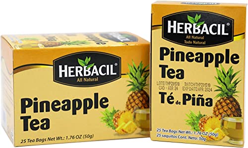 Herbacil Pineapple Tea, Herbal...ox (50 Tea Bags), 1.76 oz Each