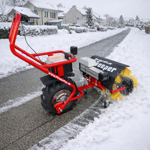 Modell 2026 - POWERPAC ES230 - AKKU Elektro KEHRBESEN KEHRMASCHINE SCHNEESCHIEBER Schneefuchs SCHNEERÄUMER