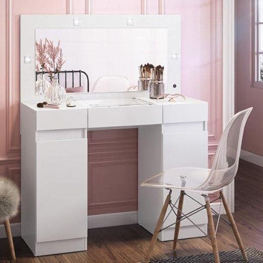 Penteadeira Camarim 2 Portas 3 Gavetas Studio Albatroz Móveis Branco