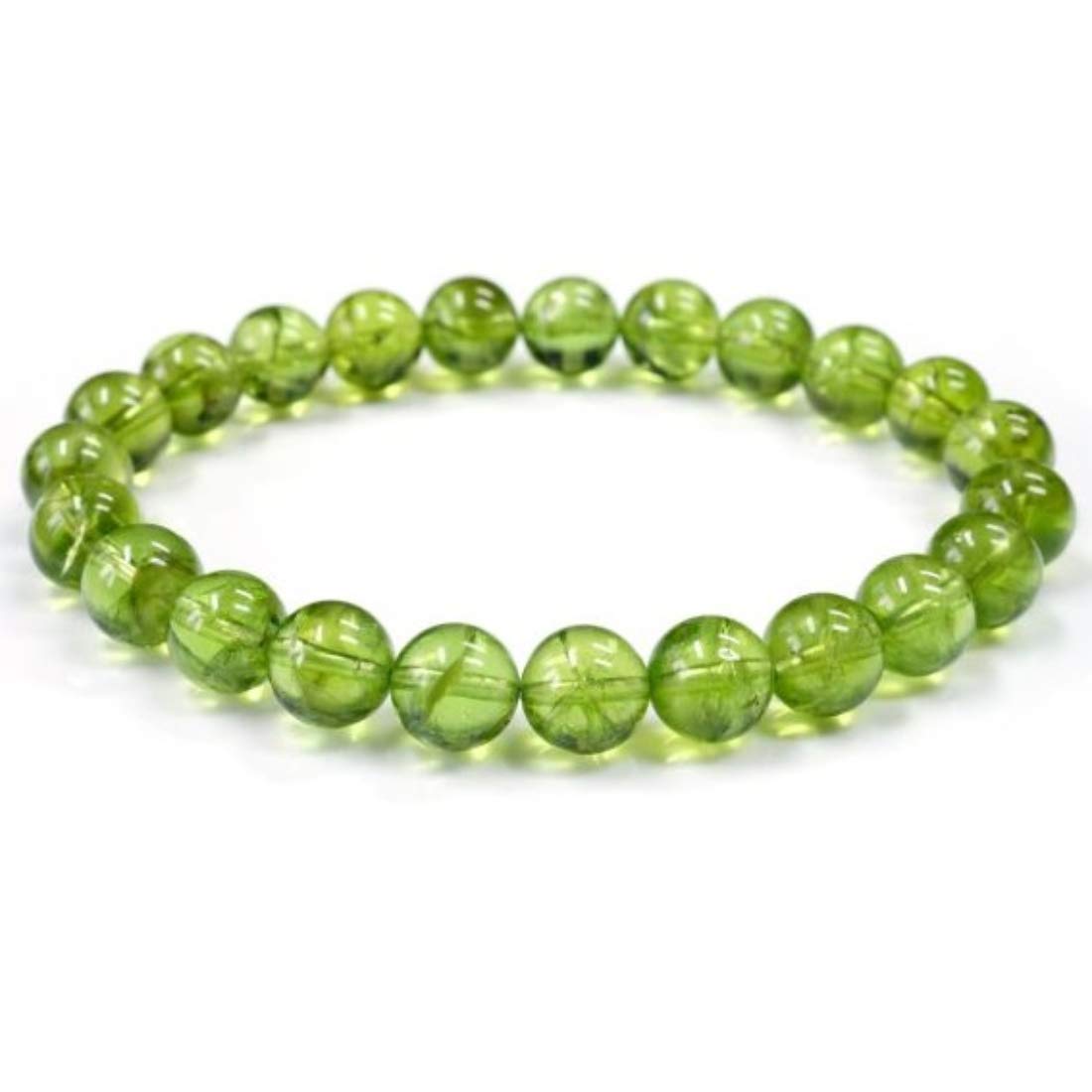 EDMIRIA Natural Peridot Semi Precious Stones Reiki Chakra Healing Yoga Meditation Crystal Fengshui 8mm Gemstones Round Beads Stretchable Bracelet for Men and Women (B083XYZGQG) Amazon Price History, Amazon Price Tracker