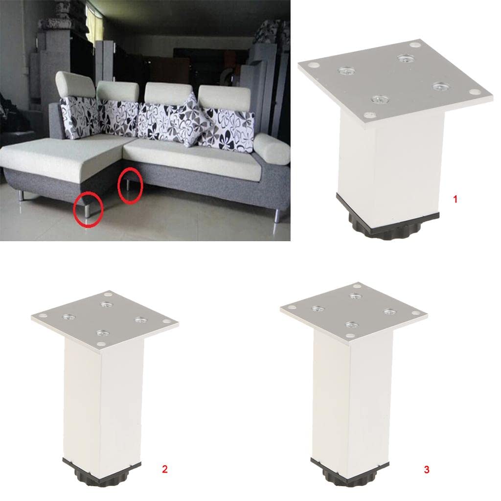 KHATI Sofa Leg Furniture Chair Table Desk Feet Square Shape White S