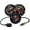 AEM X-Series 52mm Wideband UEGO A/F Ratio w/OBDII Gauge Set + Water Temperature + Oil Pressure