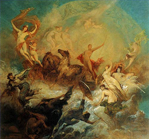 Peinture à l'huile sur toile Hans pour salon élégant