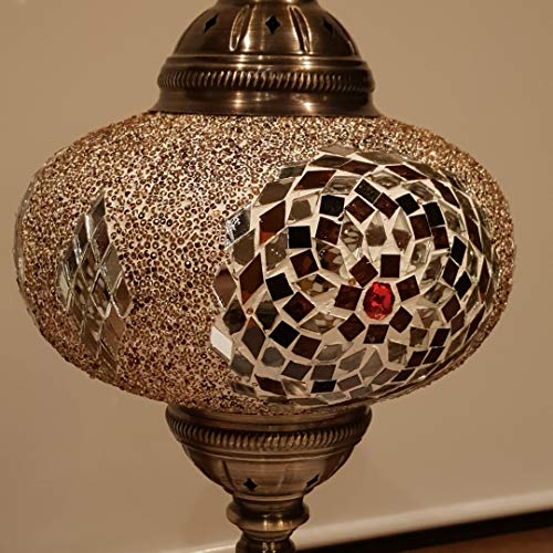 Renas Orientalische Mosaiklampe XL ( 55 cm ) / Türkische Nachttischlampe aus Mosaik / Orientalische Nachttischlampe XL… – Bild 7