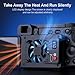 KOCACKOO Camera Cooling Fan/ 5-Speed Adjustable External Cooling System,With Spring Mount,Built-in Battery & Expandable NP-FZ100 Battery Port,Digital Display, Compatible with Sony Canon Fujifilm Nikon