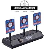 2. interesante: el Electric inteligente Score Bullet Target es con el efecto de luz inteligente, un disparador automático tras alcanzar electrónico de 3 objetivos y una evaluación para la competencia, equipado.