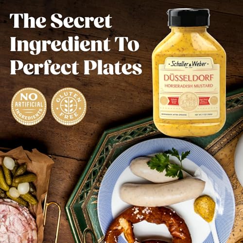 Image of Schaller & Weber German Deli Gift Set (5-pack) | Currywurst Ketchup, Horseradish Mustard, Nduja Calabrian Spreadable Salami & Variety Salami Sticks | Spicy Mustard, Gourmet Salami, Charcuterie Bundle