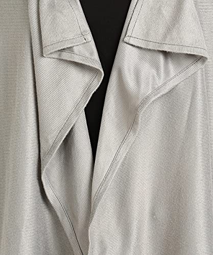 Image of SEREIN Women's Shrug (Grey Colored Solid Kniited Jacket with Full Sleeve)