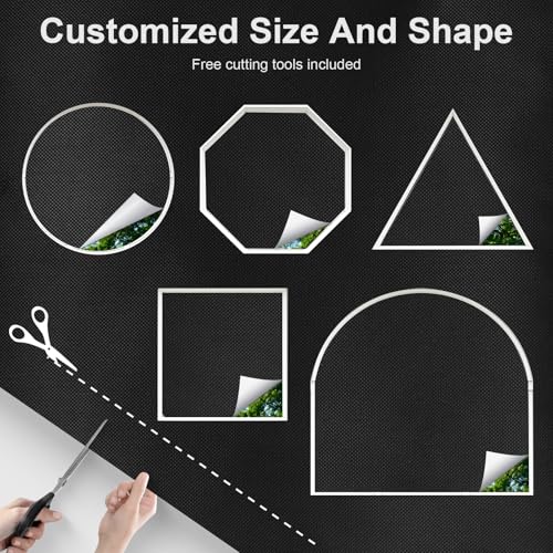 100% Blackout Curtains for Bedroom, No Drill Window Shades, Portable DIY Blackout Blinds with Stickers & Tabs for Travel, RV, Dorm, Nursery & Media Room (57" x 118", Black) by FIEKKRNR - Used condition - Image 9